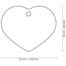 MyFamily Large Heart Pet ID Tag - Chrome Brass