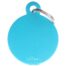 MyFamily Large Round Pet ID Tag - Aluminium Light Blue