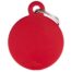 MyFamily Large Round Pet ID Tag - Aluminium Red