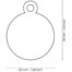 MyFamily Large Round Pet ID Tag - Chrome Brass