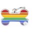MyFamily Rainbow Big Bone Pet ID Tag