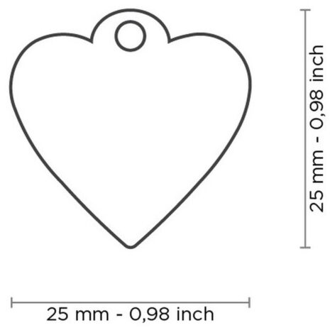MyFamily Shine Glitter Heart Small Pet ID Tag - Pink Size MyFamily Shine Glitter Heart Small Pet ID Tag - Pink Size