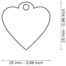 MyFamily Shine Glitter Heart Small Pet ID Tag - Pink Size