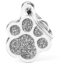 MyFamily Shine Glitter Paw Pet ID Tag - Grey
