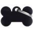 MyFamily Small Bone Pet ID Tag - Aluminium Black