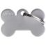 MyFamily Small Bone Pet ID Tag - Aluminium Grey