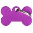 MyFamily Small Bone Pet ID Tag - Aluminium Purple