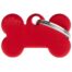 MyFamily Small Bone Pet ID Tag - Aluminium Red