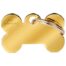 MyFamily Small Bone Pet ID Tag - Gold Brass