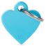 MyFamily Small Heart Pet ID Tag - Aluminium Light Blue