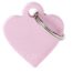 MyFamily Small Heart Pet ID Tag - Aluminium Pink