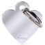 MyFamily Small Heart Pet ID Tag - Chrome Brass