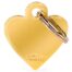 MyFamily Small Heart Pet ID Tag - Gold Brass