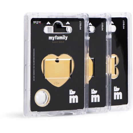 MyFamily Small Heart Pet ID Tag - Gold Brass 2 MyFamily Small Heart Pet ID Tag - Gold Brass