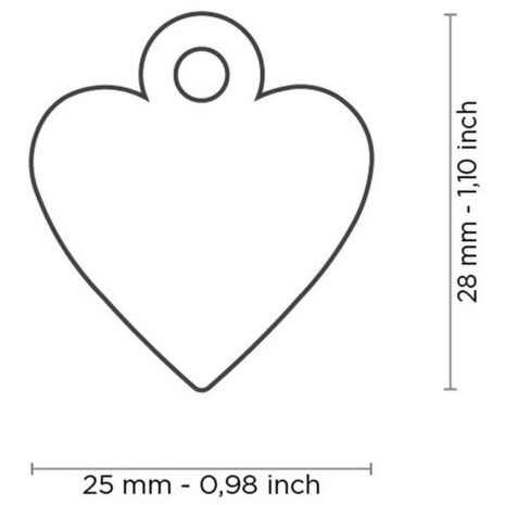 MyFamily Small Heart Pet ID Tag - Size MyFamily Small Heart Pet ID Tag - Size