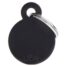 MyFamily Small Round Pet ID Tag - Aluminium Black
