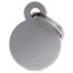 MyFamily Small Round Pet ID Tag - Aluminium Grey