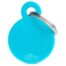 MyFamily Small Round Pet ID Tag - Aluminium Light Blue