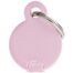 MyFamily Small Round Pet ID Tag - Aluminium Pink