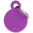 MyFamily Small Round Pet ID Tag - Aluminium Purple