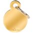 MyFamily Small Round Pet ID Tag - Gold Brass