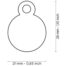 MyFamily Small Round Pet ID Tag - Chrome Brass
