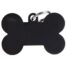 MyFamily XL Bone Pet ID Tag - Aluminium Black