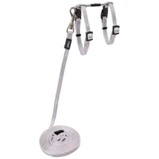Rogz AlleyCat Control Cat Harness And Lead - Silver