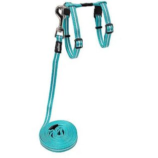 Rogz AlleyCat Control Cat Harness And Lead - Teal