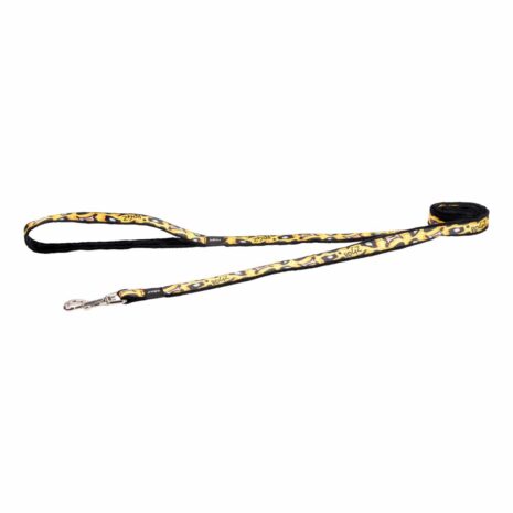 Rogz Fashion Classic Small Dog Lead - Leopard Bone