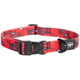 Rogz Fusion Classic XLarge Collar - Red Scribble