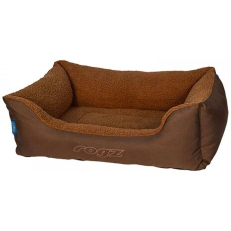 Rogz Outdoor Walled Large Dog Bed - Chocolate