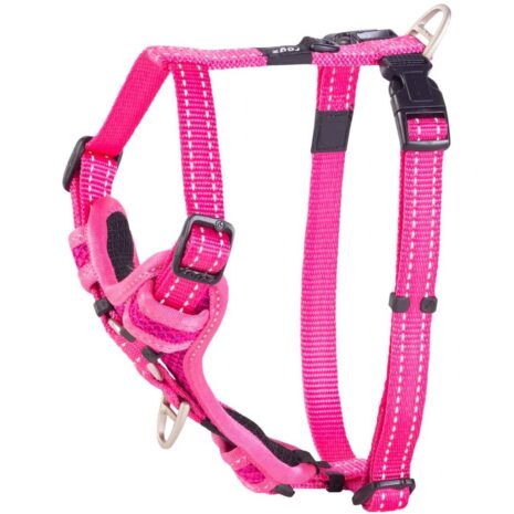 Rogz Utility Control Large Dog Harness - Pink Reflective