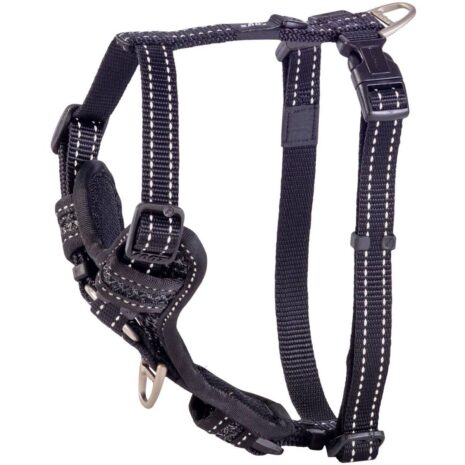 Rogz Utility Control Medium Dog Harness - Black Reflective