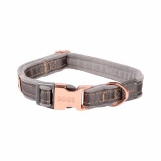 Rogz Urban Classic Medium Dog Collar - Dove Grey