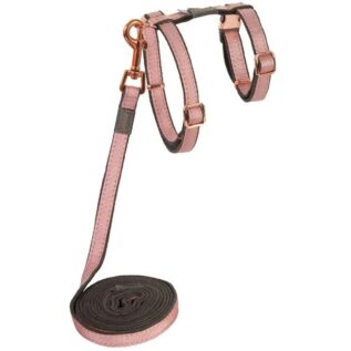 Rogz UrbanCat Control Harness And Lead - Pink Blush