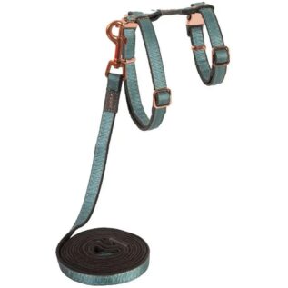 Rogz UrbanCat Control Harness And Lead - Turquoise Moon