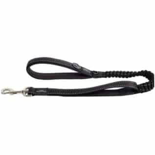 Rogz Utility Bungee Medium Dog Leash - Black Reflective