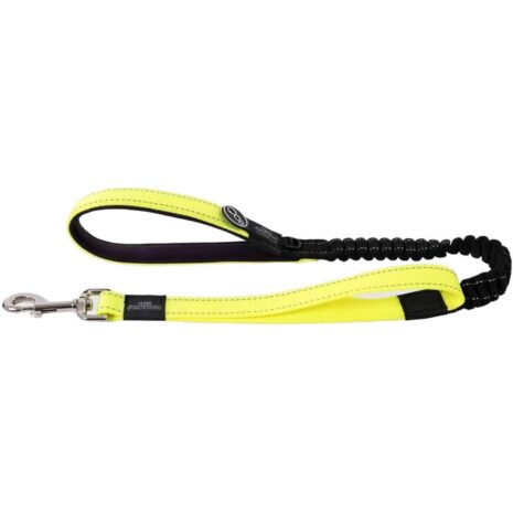Rogz Utility Bungee XL Dog Leash - Dayglow Yellow Reflective