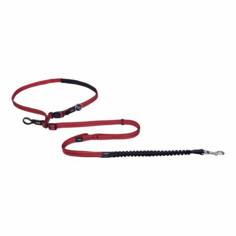 Rogz Utility Handsfree Medium Lead - Red Reflective