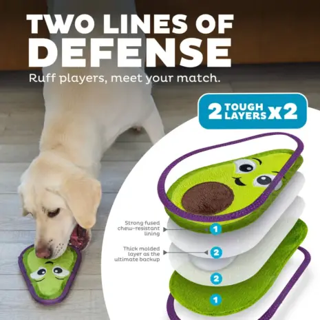 Outward Hound Tough Skinz Avocado product view 3 Outward Hound Tough Skinz Avocado product view 3