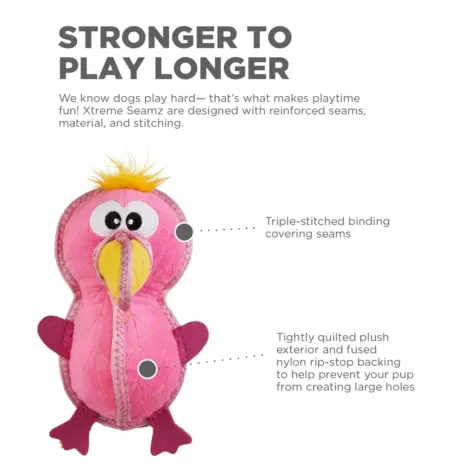Outward Hound Xtreme Seamz Flamingo product view 3 Outward Hound Xtreme Seamz Flamingo product view 3