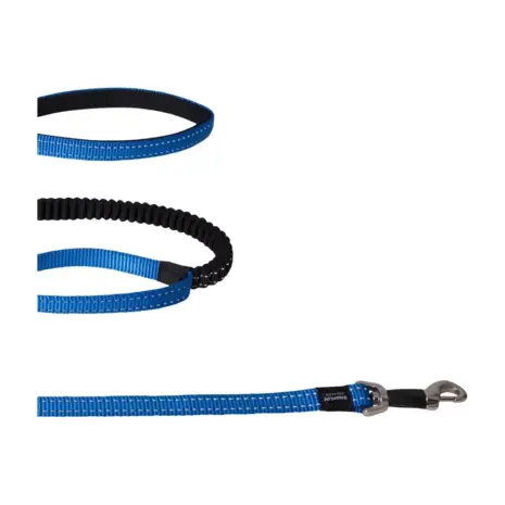 Rogz Utility Medium 16mm Snake Control Lead, Blue Reflective webbing detail Close view of the Blue reflective Rogz Utility Control Lead webbing