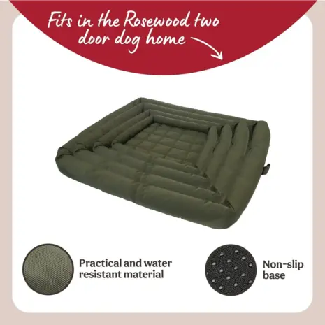 Rosewood Water-Resistant Crate Dog Mattress Large product view 4 Rosewood Water-Resistant Crate Dog Mattress Large product view 4