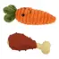 All For Paws Bone Appetit Chicken Leg & Carrot Toy Duo — both toys included