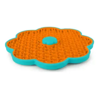 All For Paws Calming Pals Lick-A-Disc — textured orange feeding surface