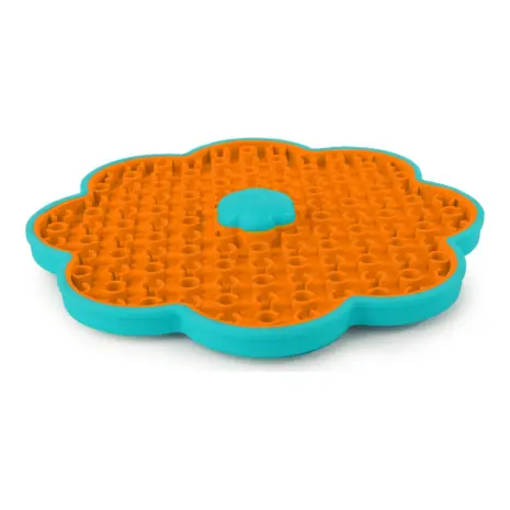 All For Paws Calming Pals Lick-A-Disc — textured orange feeding surface All For Paws Calming Pals Lick-A-Disc — textured orange feeding surface