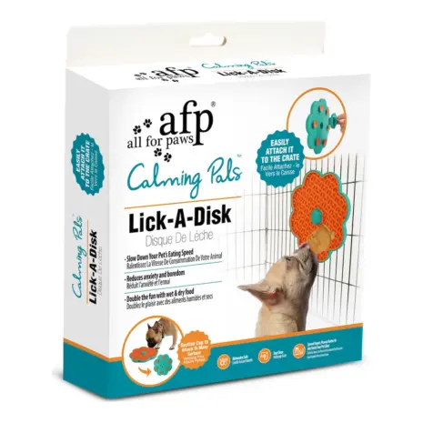 All For Paws Calming Pals Lick-A-Disc — retail packaging All For Paws Calming Pals Lick-A-Disc — retail packaging