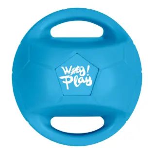 All For Paws Wag Play Tug Ball — Medium Blue — blue ball with two handles