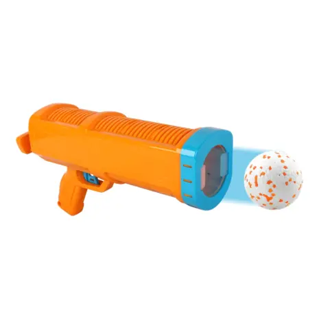 All For Paws Wag Play Tennis Ball Blaster Pro — front view with tennis ball All For Paws Wag Play Tennis Ball Blaster Pro — front view with tennis ball